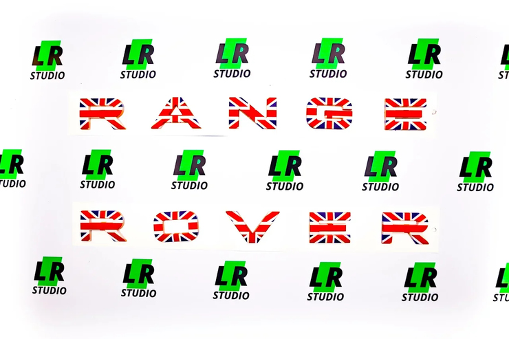 Буквы Range Rover британский флаг